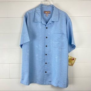 NWT Caribbean Joe XL Palm Tree button down